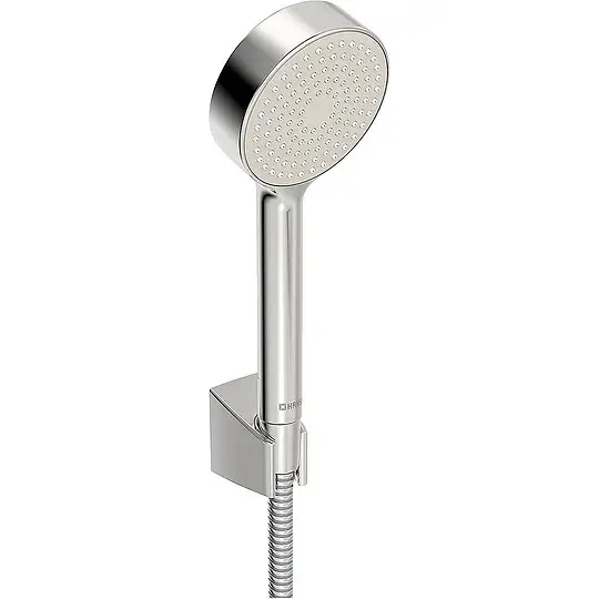 Solange Der Vorrat Reicht Hansa Hansabasicjet Handbrause-Set, 1 Strahlart, Ø 95 mm, Schlauch chrom - 1500 mm - 44680113