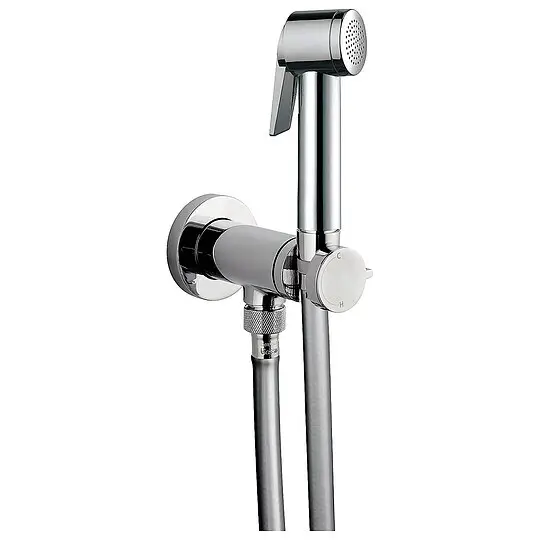 Nur Heute Intim Hygiene-Dusch-Mischer-Set Evain mit Unterputz-Körper, Handbrause, Brauseschlauch und Brausehalter, chrom - 93 000 89