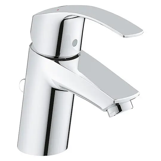 Versand Am Gleichen Tag Waschtischmischer Grohe Eurosmart Standard S-Size, Ausladung 104 mm, mit Zugstange, chrom - 33265002