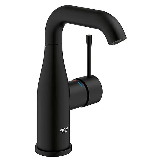 Top-Angebot Waschtischmischer Grohe Essence M-Size, seitliche Betätigung schwenkbar, phantom black - 24176KF1