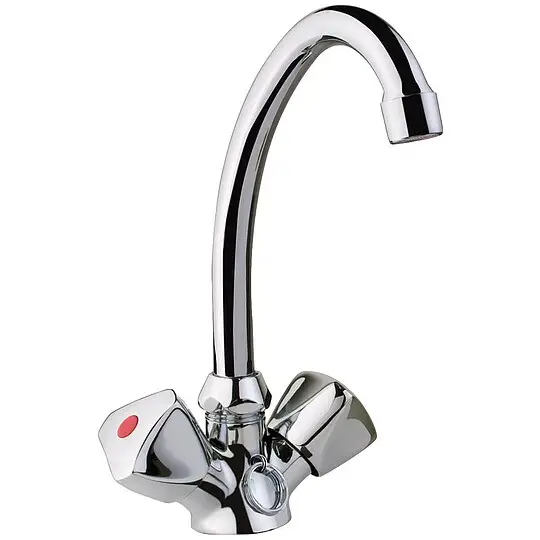 Top-Angebot Waschtisch-Zweigriffmischer ETOU 244 mm, mit versenkbarer Kette, chrom