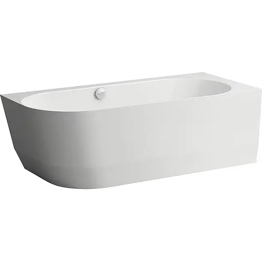 Echt Laufen Pro Raumspar-Badewanne Marbond Rundung links, 1800 x 590 x 800 mm, weiß - H2449550000001