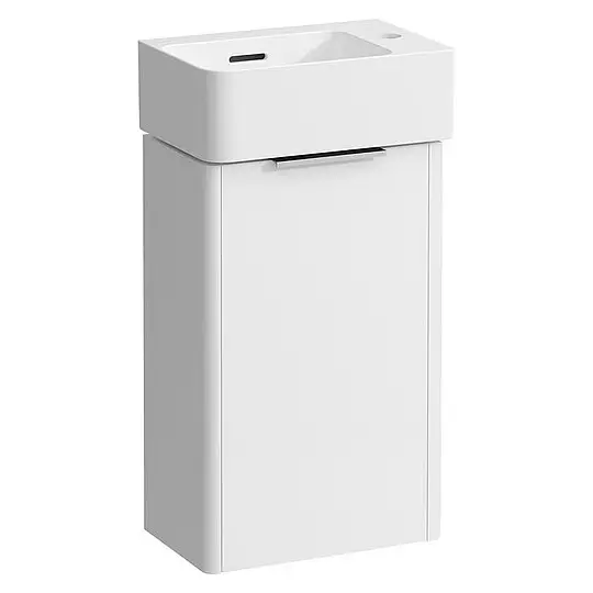 Waschtisch+Unterschrank Laufen Val 340 x 640 x 220 mm, 1 Hahnloch, mit Überlauf, weiß matt - H8622802601061 Geprüft