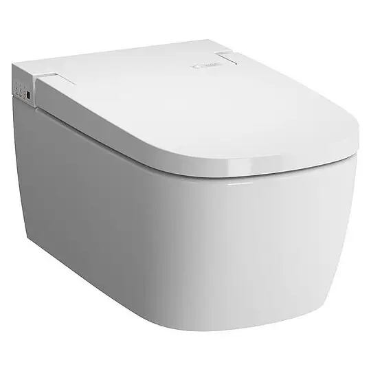 Gratis Versand Dusch-WC VitrA V-Care 1.1 Comfort mit VitrA Clean Wand-Tiefspül-WC, spülrandlos + Sitz, weiß - 5674B403-6196