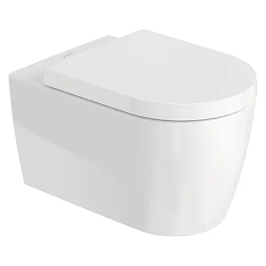 Kracherpreis Combi-Pack Duravit ME by Starck mit WonderGliss Tiefspüler, spülrandlos mit Softclose WC-Sitz - 45290900A11