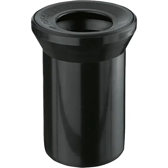 Rabatt WC-Anschlussstutzen mit Dichtung Ø 110/110 mm, gerade - schwarz