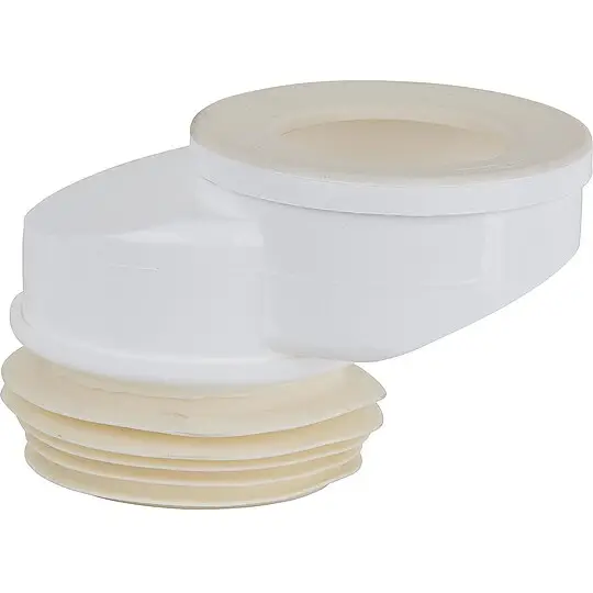Sonderangebot WC Anschluss exzentrisch 60 mm - Weiß - Ø 100 mm