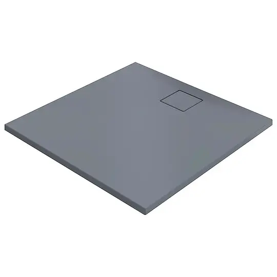 Mega-Angebot Duschwanne Hüppe EasyFlat 900 x 52 x 900 mm, Mineralguss, grau matt - EF0101026
