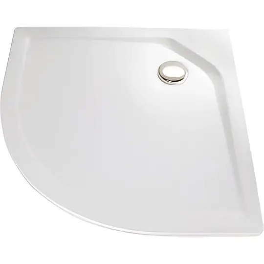 Knallerangebot Combia Duschwanne Viertelkreis flach aus Acryl, weiß - 80 x 80 x 3,5 cm