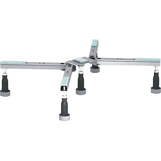 MEPA Brausewannenfuss BW Eco, Höhenverstellbar bis 180 mm - für Stahl- und Acrylduschwannen von 700 x 700 bis 900 x 900 mm - 150 152 Markenware