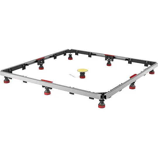 Nur Heute MEPA Montagerahmen SF Rechteck 120/120, Höhenverstellbar bis 190 mm - für Stahl, Acryl u. Mineralguss von 700 x 700 bis 1200 x 1200 mm - 150 182