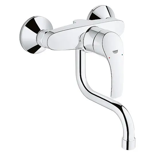 Wand-Spültischmischer Grohe Eurosmart mit Schwenkauslauf, Ausladung 150 mm, chrom - 31509003 Günstig