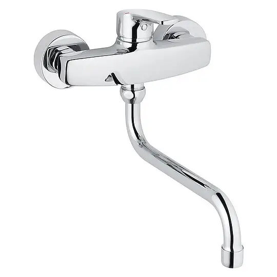 Wand-Spültischmischer Heinrich Schulte Alpha 100 Schwenkauslauf, Ausladung 200 mm, chrom - Z058801-00010 Saisonangebot