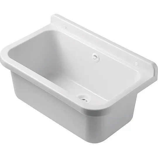 Kunststoff-Ausgussbecken weiß, 550 x 340 x 210 mm Neu