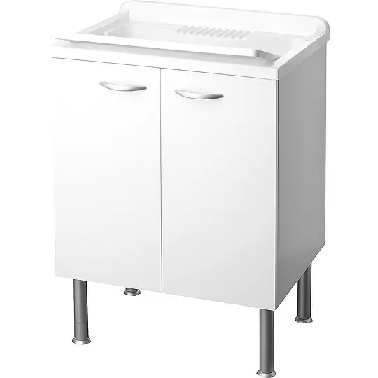 Waschtrog mit Unterschrank mit 2 Türe, 600 x 500 x 850 mm Markenware