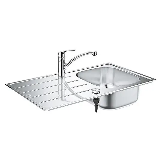 Spülen-Bundle Grohe Eurosmart Edelstahlspüle K200 & Spültischmischer Eurosmart - 31565SD1 Top-Angebot