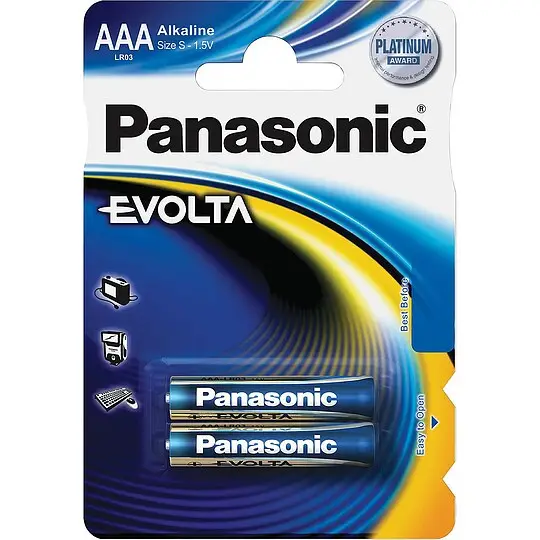 Batterie Alkali Evolta Micro AAA - 2 Stk - 1,5V Neue Ware
