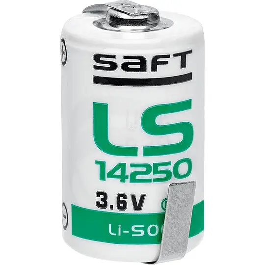 Batterie Saft Lithium LS14250-CNR 1/2 AA - Zelle Lötfahne Z-Form - 3,6V Preis Gesenkt