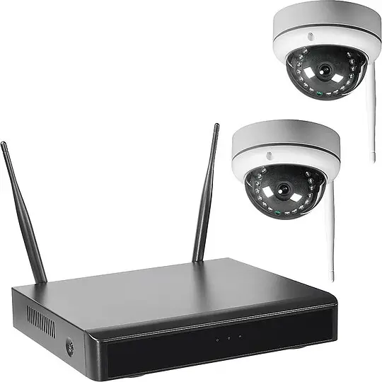 Funk-Video-Überwachung mit Smartrecorder Set D2 - inkl. 2 Kameras WR100 - 1 TB Festplatte Letzte Chance