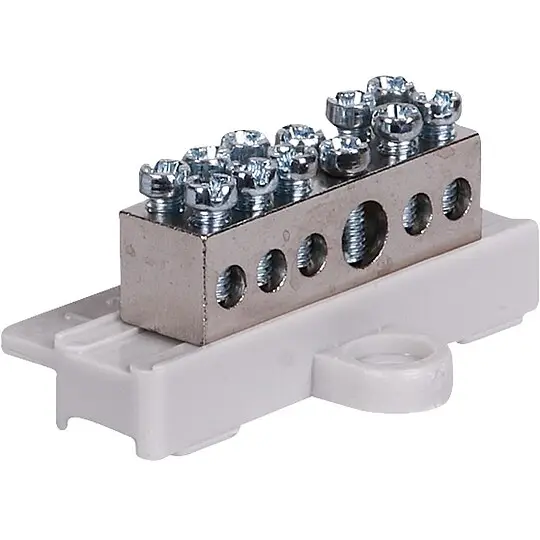 Erdungsschiene PAS6 mit Sockel - 1 x 6-25 mm, 5 x 1,5-6 mm Zertifiziert