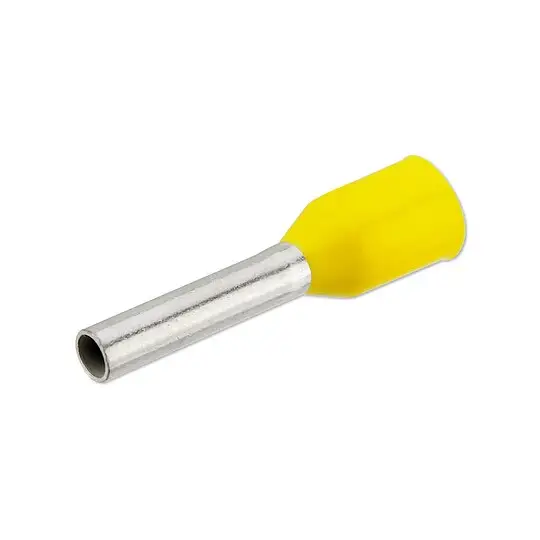 Aderendhülsen gelb isoliert - 1,0 mm² - 8 x 14 mm - nach DIN 46228/4 - Beutel 100 Stück Mega-Angebot