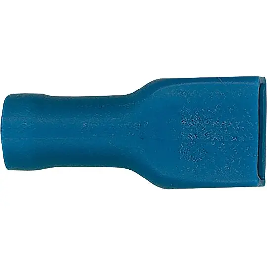 Preisreduziert Flachsteckhülse vollisoliert 100 Stück, Farbe blau - 2,5 mm², 4,8 x 0,5 mm