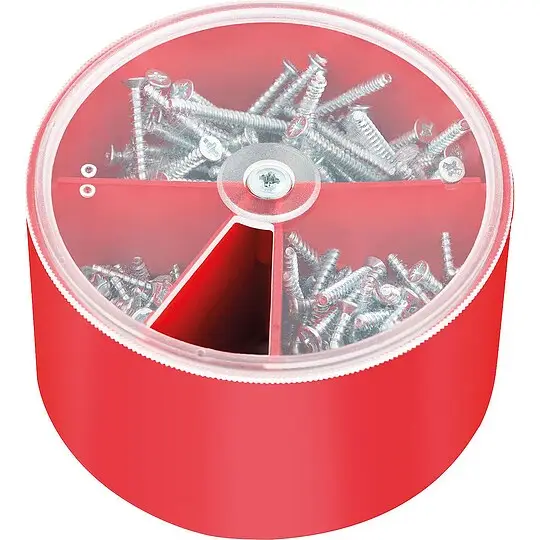 Angebot Geräteschraubenbox Kombi-Kreuzschlitz - je 100 Stück Ø 3,2 mm - 15 / 25 / 40 mm Länge