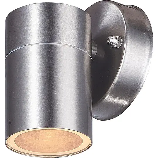 LED's light LED Außenleuchte Lichtaustritt unten, rund, GU10 Sockel, Edelstahl - 110 x 60 x 92 mm Kostenfreie Lieferung