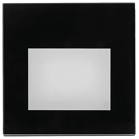 Rabatt LED-Wandeinbauleuchte für Gerätedosen, eckig, schwarz - 75 x 50 mm