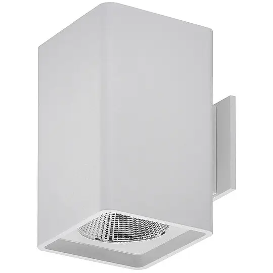 Ausverkauf LED-Wandanbauleuchte eckig 230V, 11W, 3000K, weiß - 127 x 100 x 160 mm