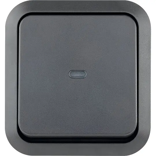 AquaStorm Kontrollschalter mit Glimmlampe Aufputz grau - 81 x 75 x 60 mm Preisknaller