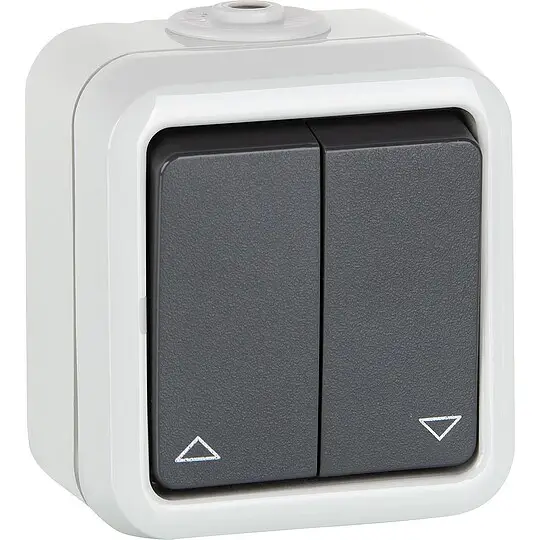 Aufputz-Serien-Taster PEHA IP44, mit Symbolen grau D 629 T WAB Sale