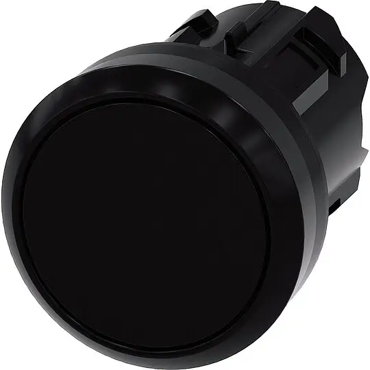 Siemens Drucktaster, 22 mm, rund, schwarz Druckknopf, 3SU1000-0AB10-0AA0 Preiswert