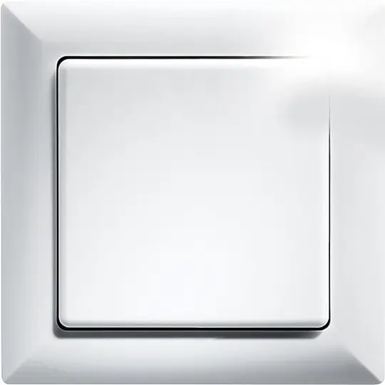 Funktaster Eltako FT55-wg mit Rahmen 80 x 80 mm außen reinweiß glänzend Abverkauf