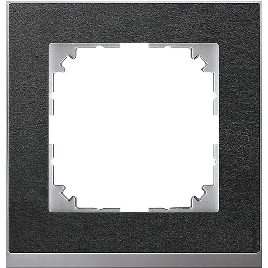 M-Pure, Decor Rahmen, 1-fach, Schiefer/aluminium Expressversand