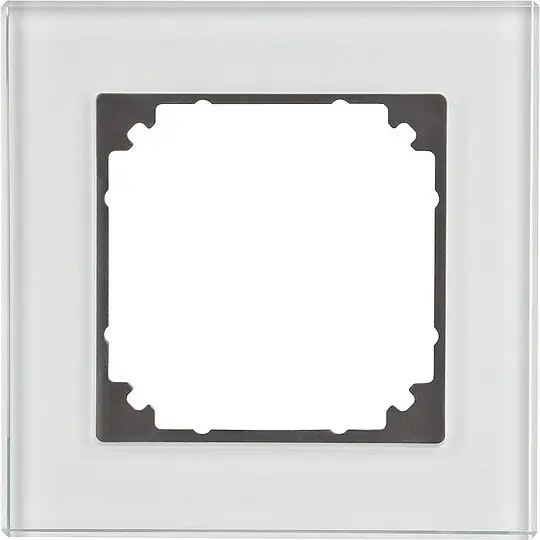 Sofort Bestellen M-Plan, Echtglasrahmen Diamantsilber Merten, 1-fach