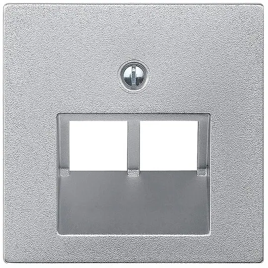 Angebot System M, Abdeckung UAE Datendose 2-Fach Merten, aluminium