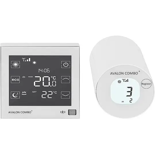 Blossom-IC Funk-Raumthermostat und Heizkörperstellantrieb, Avalon Combo+ Neu Im Sortiment