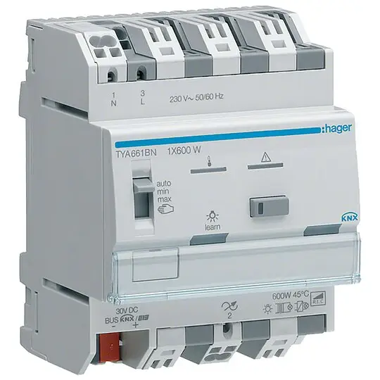Hager Universal-Dimmaktor 1-fach 600W ESL/LED KNX REG TYA661BN Beliebt