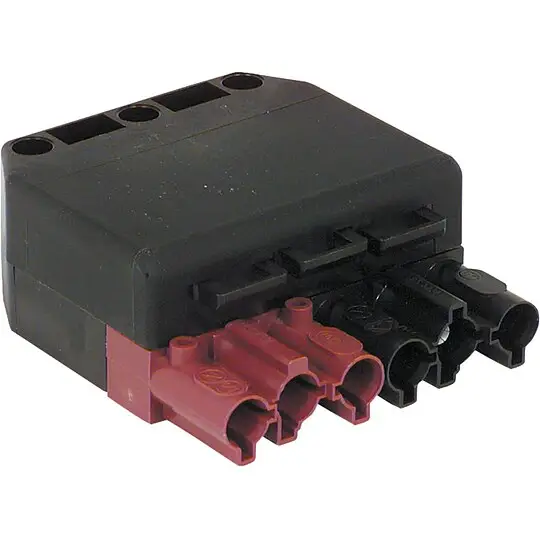 Kupplung 6-polig schwarz/braun, 250/400V, 16A System Wieland Kostenloser Rückversand