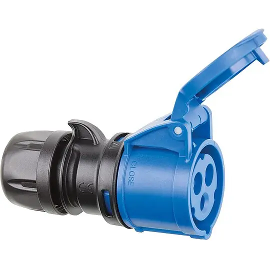Kupplung IP44, 3-polig, 16 A, 230 V - blau/grau Preis Gesenkt
