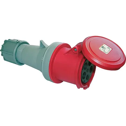 Schnäppchen CEE-Kupplung Power Twist IP44, 5-polig, 400V, 63A - rot