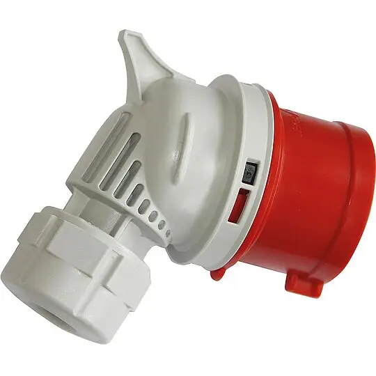 CEE-Winkelstecker Twist 16A, 5-polig, IP44, 400V - rot/grau Markenprodukt