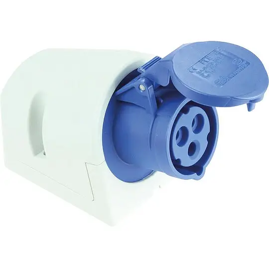 CEE-Wandsteckdose IP44 230V, 16A blau/grau Wochenendangebot