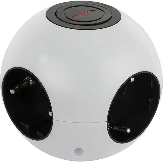 Top-Seller POWERGLOBE Kugelsteckdose weiß/schwarz - 230V/50Hz, 16A