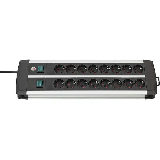 Sonderaktion 16-fach Steckdosenleiste brennenstuhl Premium Duo-Alu-Line - 3 m