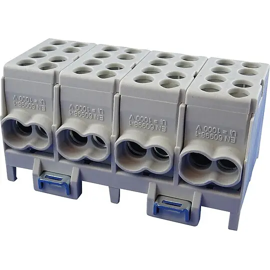 Hauptleitungs-Abzweigklemme - 4x grau 8x Eingang 35 mm² / 8x Ausgang 25 mm² Top-Seller