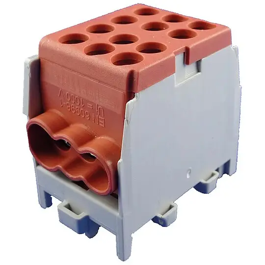 Expressversand Hauptleitungs-Abzweigklemme - braun, 2x Eingang 25 mm² 4x Ausgang 16 mm², 1-polig