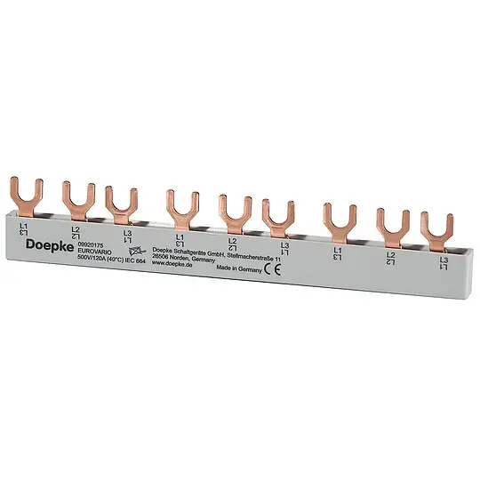 Sonderaktion Sammelschiene EV-S G 3.9.120, 10 mm², Gabel, 3-phasig