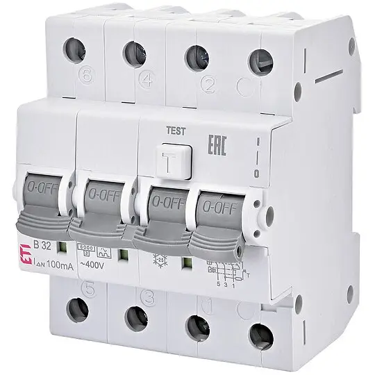 ETI FI-LS-Schalter KZS-4M A, 3-polig + N, Typ A, B20 / 0,3A, unverzögert Mega-Angebot